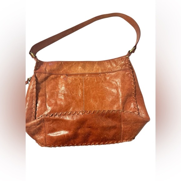 HOBO Handbags - Hobo Originals Brown Leather Shoulder Bag Magnetic Top Zipper‎ Side Pocket